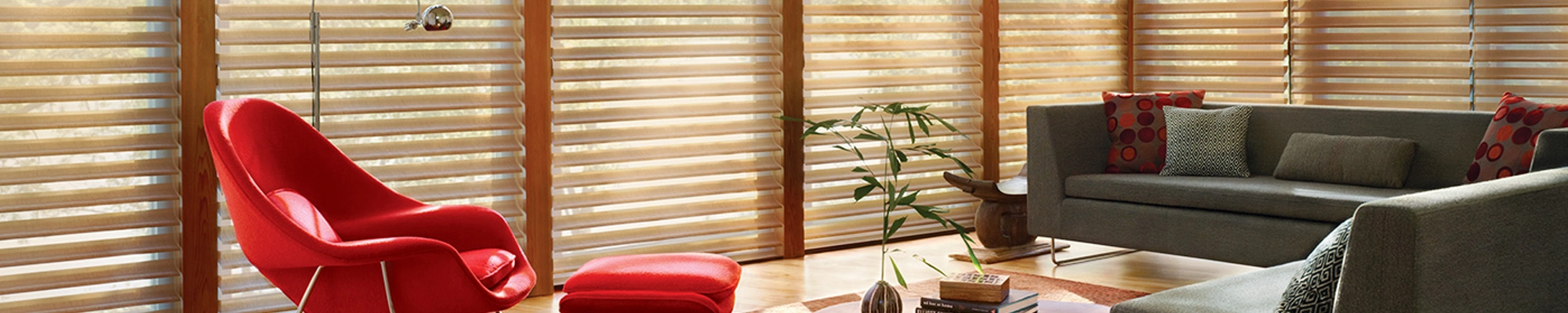 Window treatments provided by Darrow's Carpets